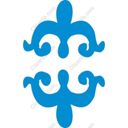 Double Flourish in Blue