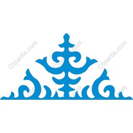 Elegant Blue Flourish