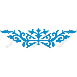 Elegant Floral Ornamental in Blue