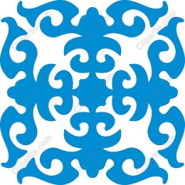 Elegant Blue Ornate