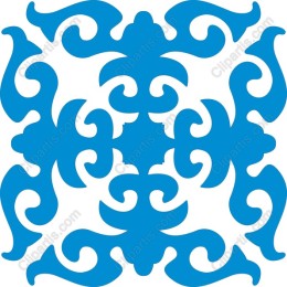 Ornate Blue Swirl
