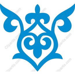 Elegant Blue Decorative Motif