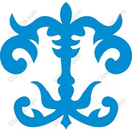 Ornate Blue Flourish