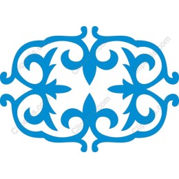 Elegant Blue Floral Ornament