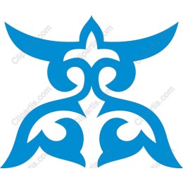 Elegant Blue Tribal Motif