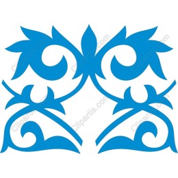 Vibrant Blue Floral Motif
