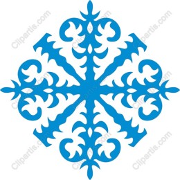 Blue Ornate Snowflake