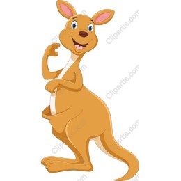 Playful Cartoon Kangaroo