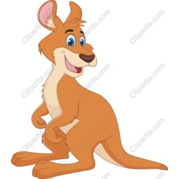 Happy Cartoon Kangaroo