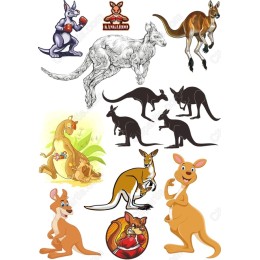Kangaroo Adventure Clipart Collection