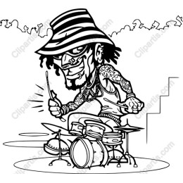 Energetic Drummer