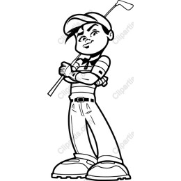 Charming Young Golfer