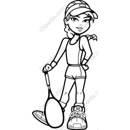 Confident Female Tennis Player