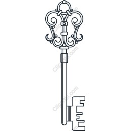 Vintage Ornate Key