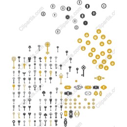 Vintage Key Collection Set