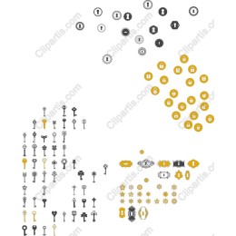 Key and Lock Set - Graphics Collection