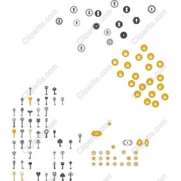 Elegant Key and Lock Icons Set