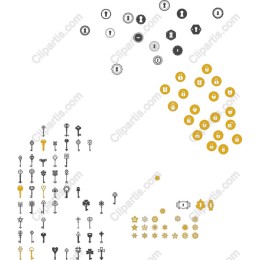  Key and Lock Icons Bundle