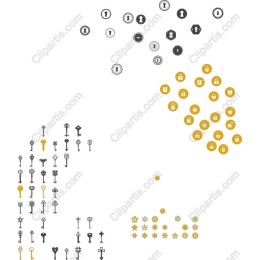 Key and Lock Icon Set