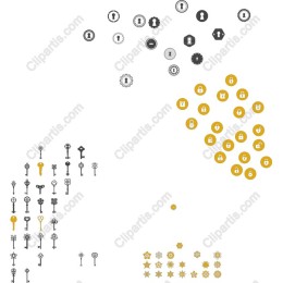 Key and Lock Icon Set