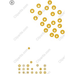 Padlock & Floral Icons Set