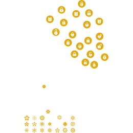Floral & Lock Icon Set