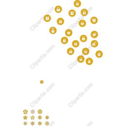 Vibrant Lock Icon Collection with Decorative Elements