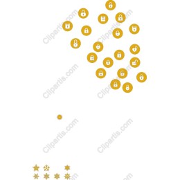 Vibrant Lock Icons with Snowflakes