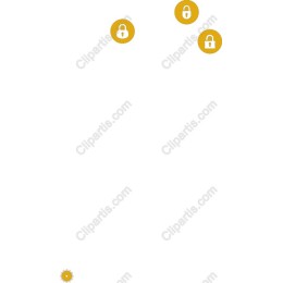 Stylized Yellow Padlock