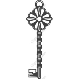 Vintage Flower Key