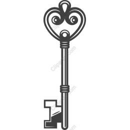 Vintage Heart-Shaped Key