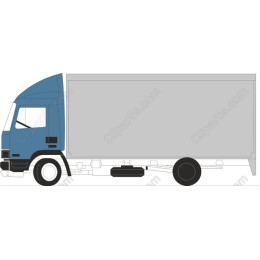 Blue Delivery Truck
