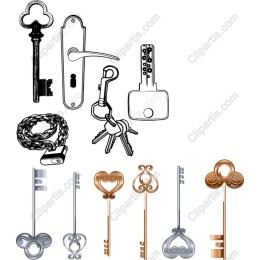Vintage and Modern Keys Collection