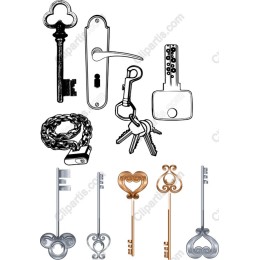 Vintage and Modern Key Collection