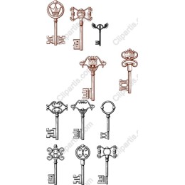 Vintage Ornamental Key Collection