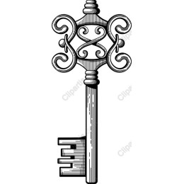 Vintage Ornate Key