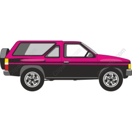Vibrant Pink and Black SUV