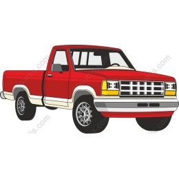 Classic Red Pickup Truck