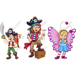 Whimsical Pirate and Butterfly Fairy
