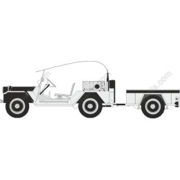 Military Jeep with Trailer