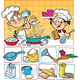 Joyful Young Chefs Cooking