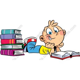Whimsical Reading Boy