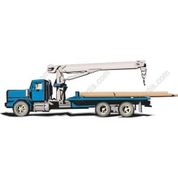 Crane Truck - Construction and Industrial Graphic