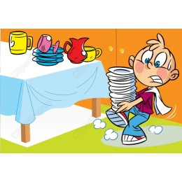 Whimsical Kitchen Chores Kid