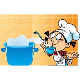 Cheerful Chef Cooking