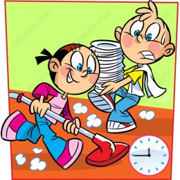 Cheerful Cleaning Team