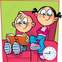 Cheerful Children Reading