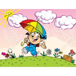 Cheerful Rainbow Umbrella