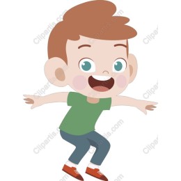 Cheerful Cartoon Boy