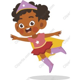 Joyful Superhero Girl